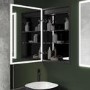 Sensio Eclipse Single Door Recessed Mirrored Bathroom Cabinet with Lights & Shaver Socket 700 x 500mm