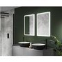 GRADE A1 - Single Door Sensio Eclipse Recessed Mirrored Bathroom Cabinet with Lights & Shaver Socket 700 x 500mm