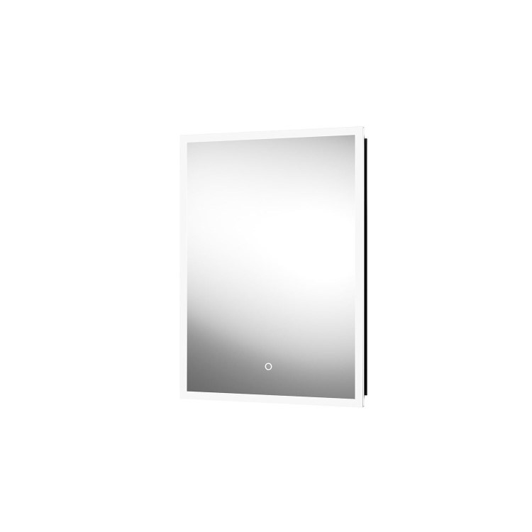 Sensio Eclipse Single Door Recessed Mirrored Bathroom Cabinet with Lights & Shaver Socket 700 x 500mm
