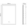 Sensio Eclipse Single Door Recessed Mirrored Bathroom Cabinet with Lights & Shaver Socket 700 x 500mm