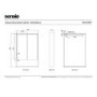 Sensio Sydney Double Door Black Mirrored Bathroom Cabinet with Lights & Shelf 600 x 900mm