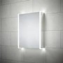 Sensio Ainsley Double Door Chrome Mirrored Bathroom Cabinet with Lights & Bluetooth Speakers 564 x 700mm