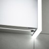 Double Door Sensio Ainsley Chrome Mirrored Bathroom Cabinet with Lights &amp; Bluetooth 664 x 700mm
