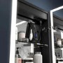Sensio Eclipse Double Door Black Recessed Mirrored Bathroom Cabinet with Lights, Demister & Shaver Socket 600 x 700mm