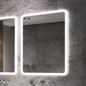 SE30895P0 Sensio Libra Rectangular Heated Bathroom Mirror with Lights Ultra Slim 700 x 500mm