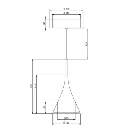 GRADE A2 - IP44 Glass Bathroom Pendant Light - Zirconia