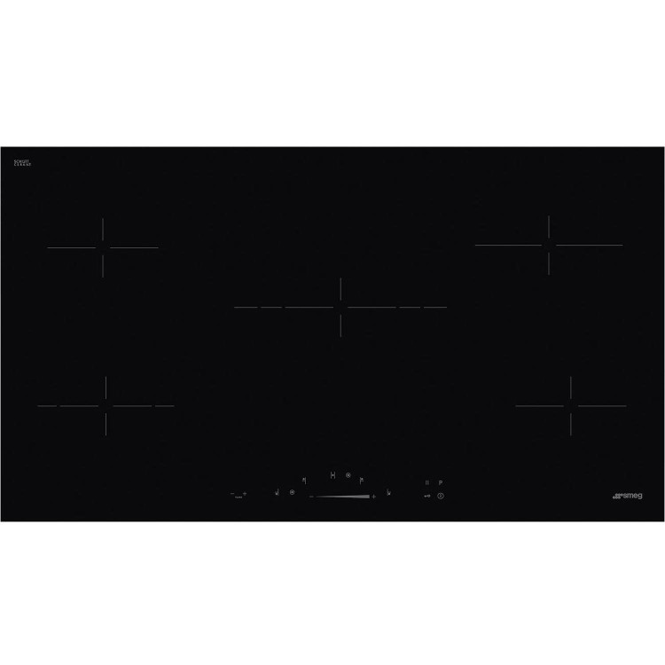 Refurbished Smeg SE495ETD 90cm 5 Zone Ceramic Hob Black