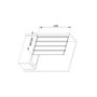 Taylor & Moore 4 Fold Shower Bath Screen with White Frame - 830 x 1400mm