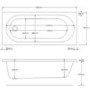 Single Ended Shower Bath with Front Panel & Chrome Bath Screen 1500 x 700mm - Alton