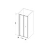 Bi-Fold Shower Door - 760 x 1850mm