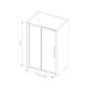 1400 Sliding Shower Door - 8mm Easy Clean Glass - Taylor & Moore