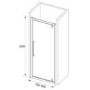Taylor & Moore Pivot Shower Door - 800 x 1850mm
