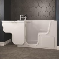 Left Hand Walk In Bath with Panel and Seat 1300 x 600mm - Serenity Left Hand Walk In Bath with Panel and Seat 1300 x 600mm - Serenity