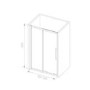 Taylor & Moore Sliding Shower Door - 1200 x 1850mm