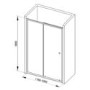 Sliding Shower Door 1200mm - 4mm Glass - Taylor & Moore Range