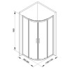 Offset Quadrant Sliding Shower Enclosure 1200 x 900mm - 6mm Easy Clean Glass - Taylor &amp; Moore Range