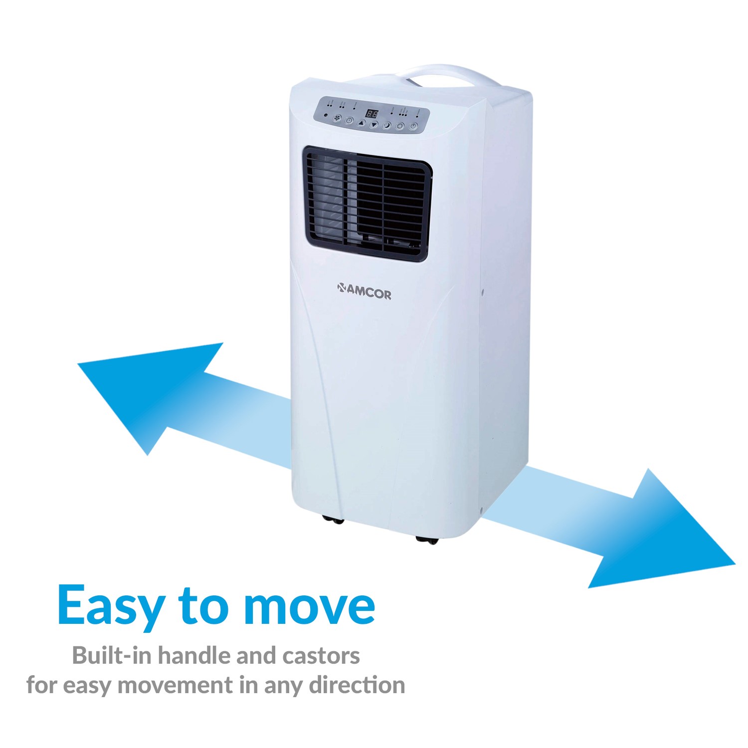 GRADE A2 Amcor SF12000 slimline portable Air Conditioner for rooms up to 28 sqm 77752410/1