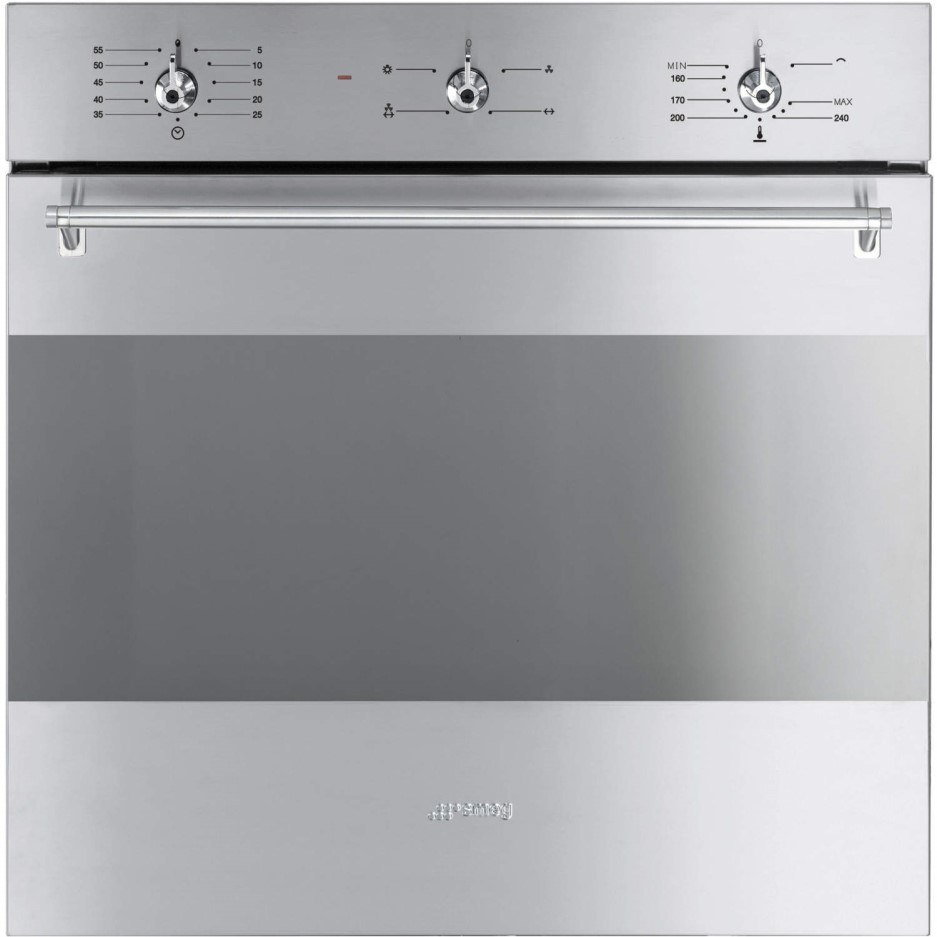 Smeg SF341GVX Classic Gas Fan Oven with Electric Grill Stainless