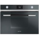 SF4120MN Smeg SF4120MN Linea Compact Height Built-in Microwave with Grill Black
