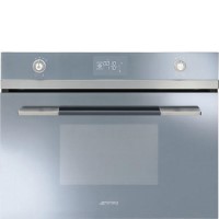 Smeg SF4120VCS Linea Compact Combination Steam Oven Silver Glass