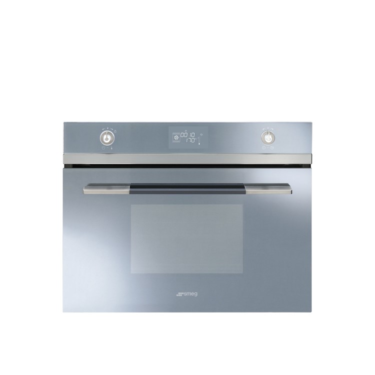 Smeg SF4120VCS Linea Compact Combination Steam Oven Silver Glass