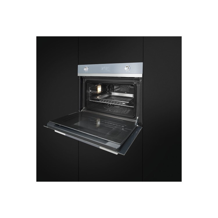 Smeg SF4120VC Linea Compact Combination Steam Oven Stainless Steel