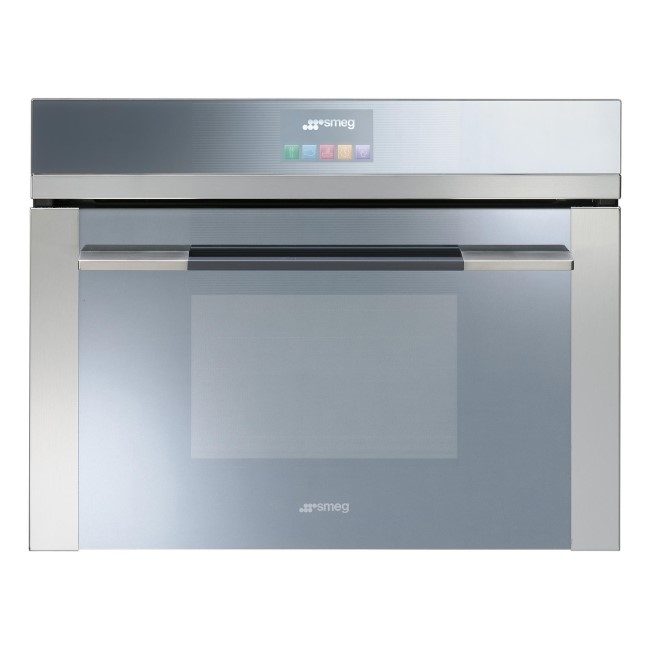Smeg SF4140MC SF4120MC Linea 45cm Height Compact Combination Multifunction Microwave Oven Stainless Steel