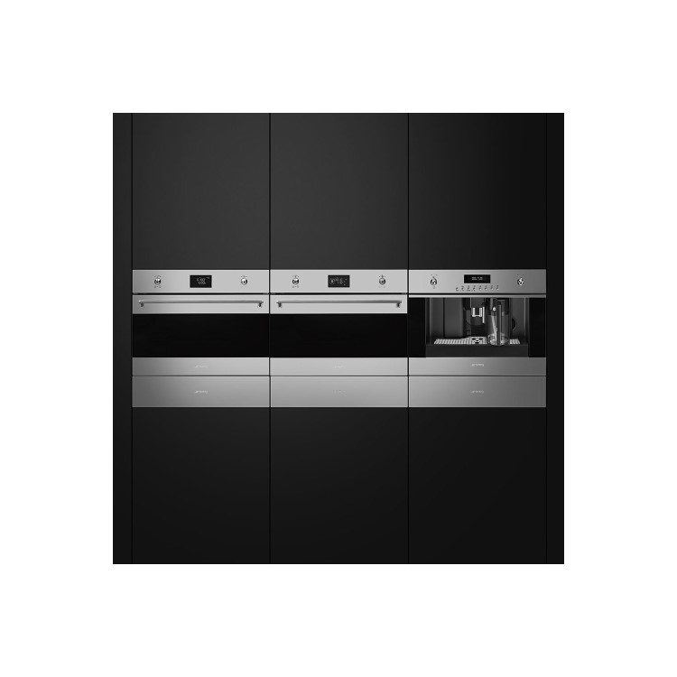 Smeg SF4390VCX Classic Compact Combination Steam Oven Stainless Steel And Dark Glass