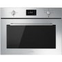 Smeg Cucina Compact Combination Microwave Oven with Grill - Stainless Steel
