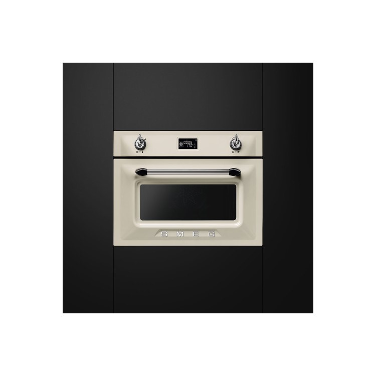 GRADE A2 - Smeg SF4920MCP Victoria 45cm Height Compact Combination Multifunction Microwave Oven Cream