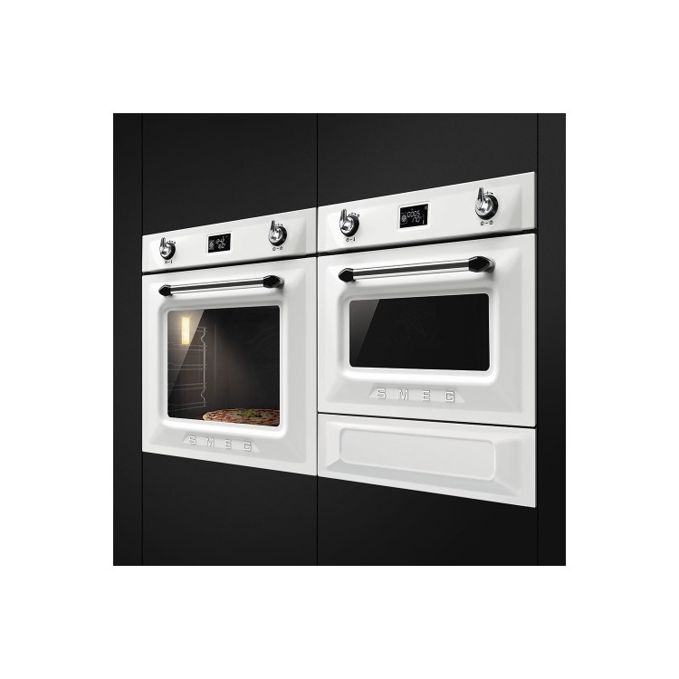 Smeg SF4920MCB Victoria 45cm Height Compact Combination Multifunction Microwave Oven White