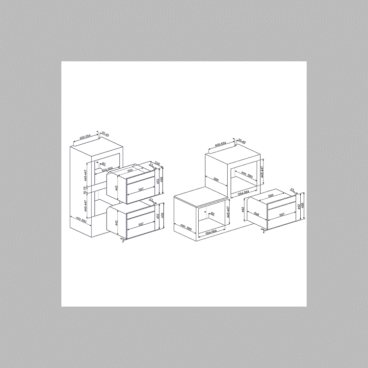 Smeg SF4920VCN 45cm Height Steam Combination Oven - Black