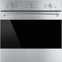 Smeg Classic Gas Fan Oven with Electric Grill - Stainless Steel