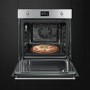 Smeg SF6390XPZE 60cm Classic Stainless Steel And Eclipse Glass Multifunction Single Oven With Pizza A-Plus With Soft Close Door