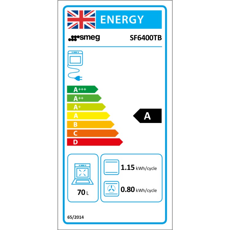 Smeg SF6400TB Cucina Electric Single Oven - Black