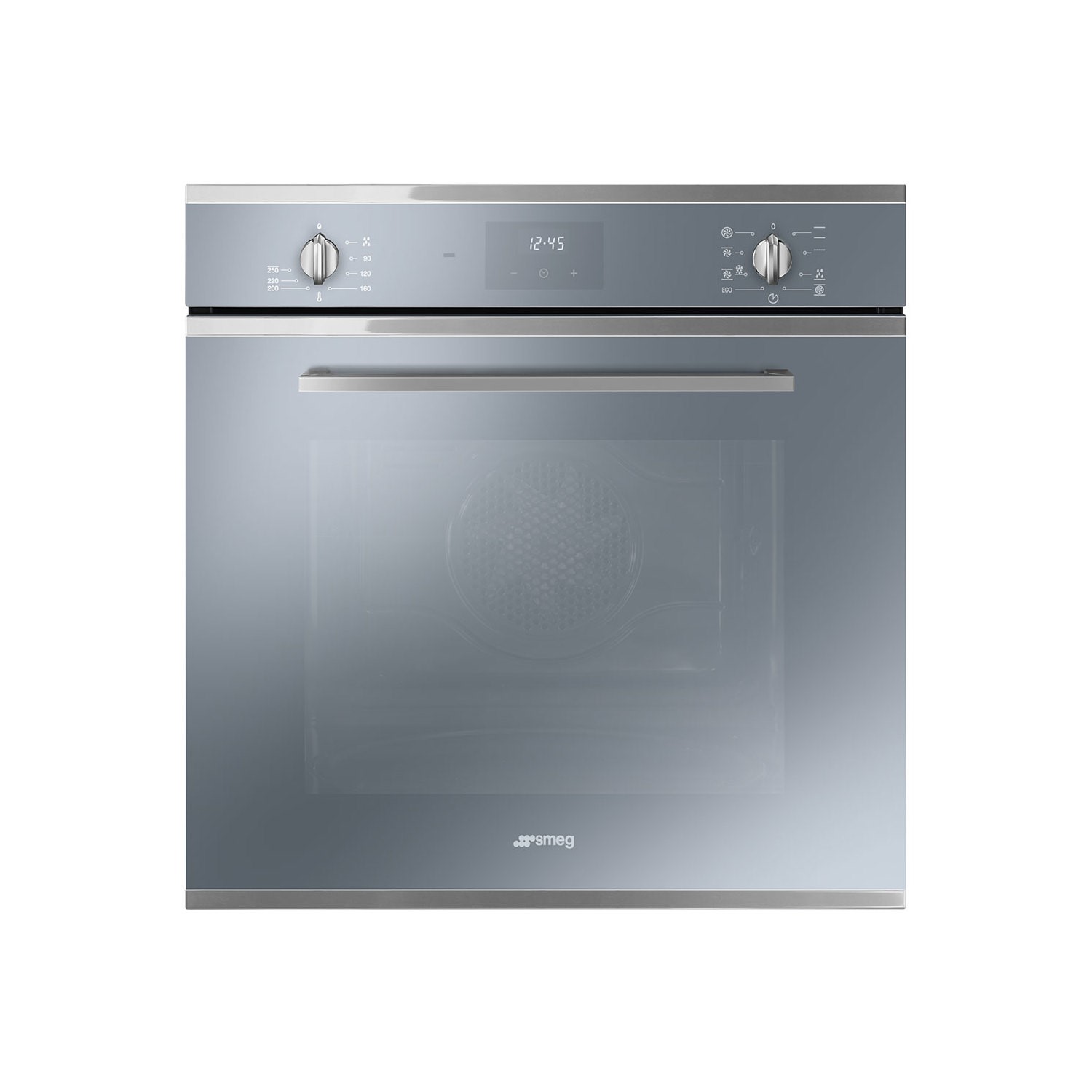 Smeg Cucina Multifuction Single Oven - Silver Mirrored Glass