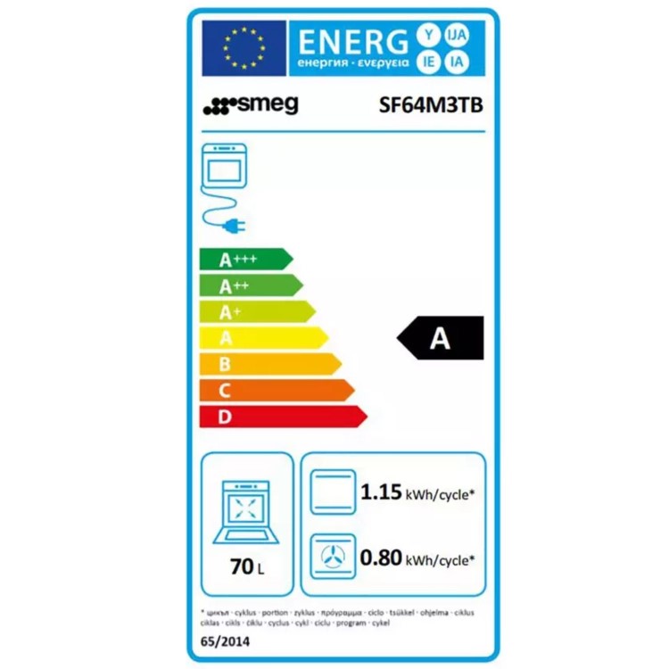 Refurbished Smeg Cucina Single Oven - Black