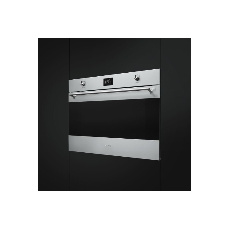 Refurbished Smeg Classic SF9390X1 90cm Multifunction Single Built In Electric Oven Stainless Steel