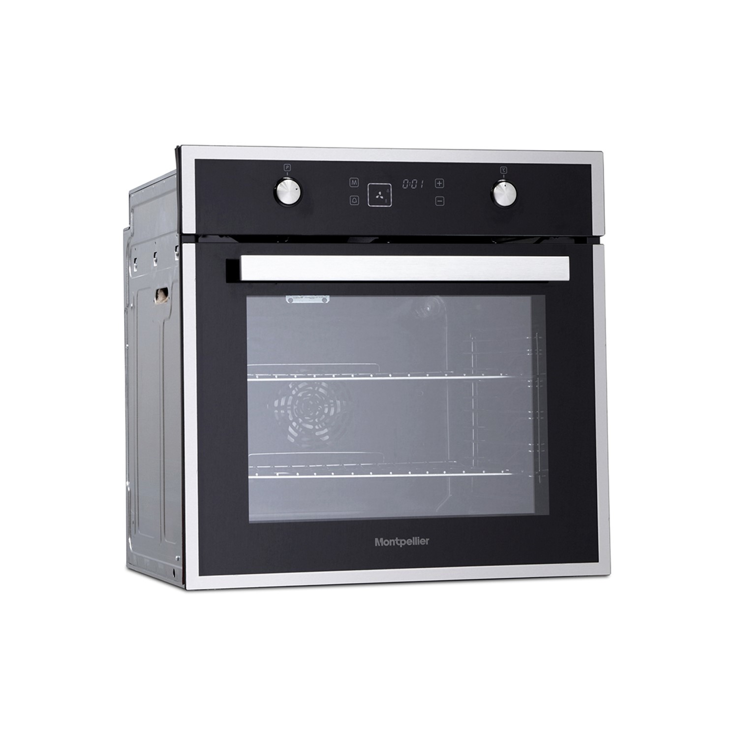 Montpellier SFO67MBX 65L Single Built In Electric Oven With Soft Close