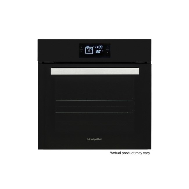 Montpellier SFO68MFB 65L Touch Control Six Function Single Oven With Telescopic Runners And  Programmable Timer - Black