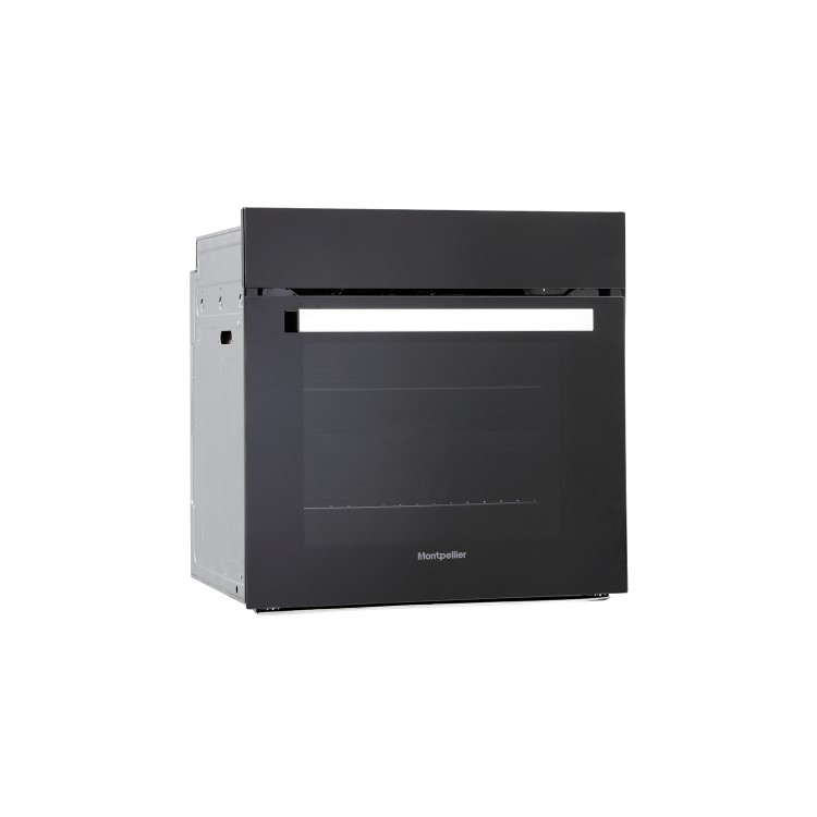Montpellier SFO68MFB 65L Touch Control Six Function Single Oven With Telescopic Runners And  Programmable Timer - Black