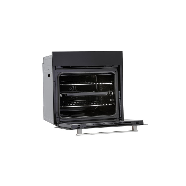Montpellier SFO68MFB 65L Touch Control Six Function Single Oven With Telescopic Runners And  Programmable Timer - Black