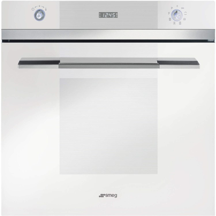 Smeg SFP109B Linea Pyrolytic Multifunction Maxi Plus Electric Built-in Single Oven - White