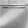 Smeg SFP109S Linea Pyrolytic Multifunction Maxi Plus Electric Built-in Single Oven - Silver Glass