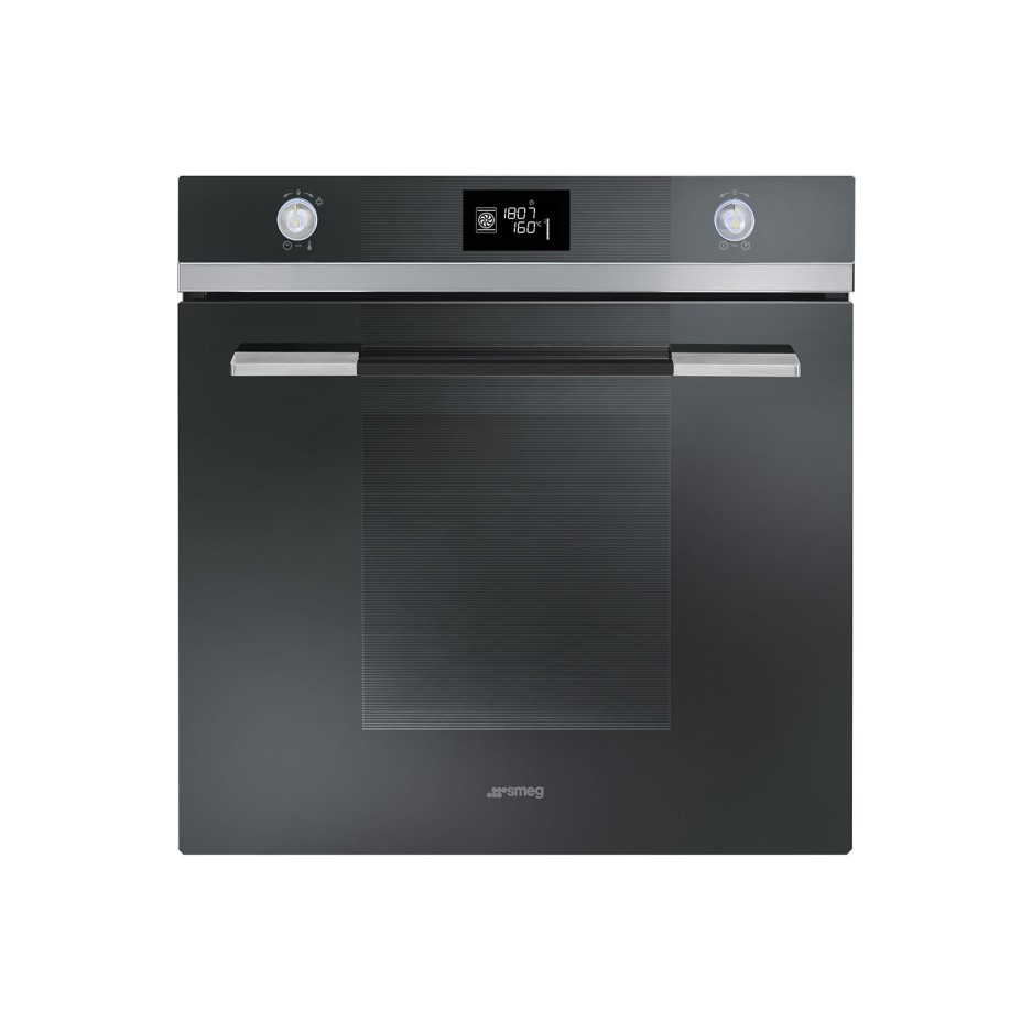Smeg SFP125NE 60cm Linea Black Glass Pyrolytic Multifunction Single