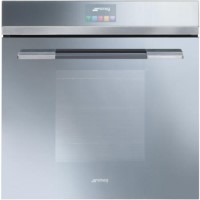 Smeg SFP140S Linea Pyrolytic Multifunction Electric Built-in Single Oven Silver Glass