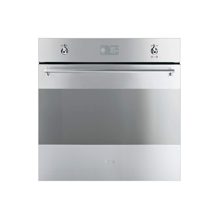 Smeg SFP390X-1 Classic Multifunction Maxi Plus Stainless Steel Electric Built-in Single Oven With Pyrolytic Cleaning