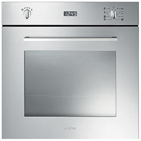 GRADE A1 - Smeg SFP485X Cucina Pyrolitic Multifunction Maxi Plus Electric Built-in Single Oven - Stainless Steel