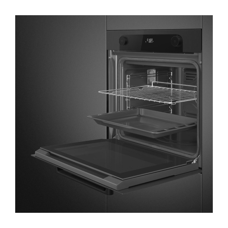 Smeg Musa Electric Single Oven with Pyrolytic Cleaning - Black