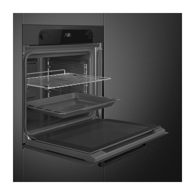 Smeg Musa Electric Single Oven with Pyrolytic Cleaning - Black